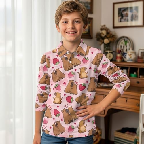 HUIACONG Kids Boys Golf Shirts for Children Girls Tops Sweatshirts3