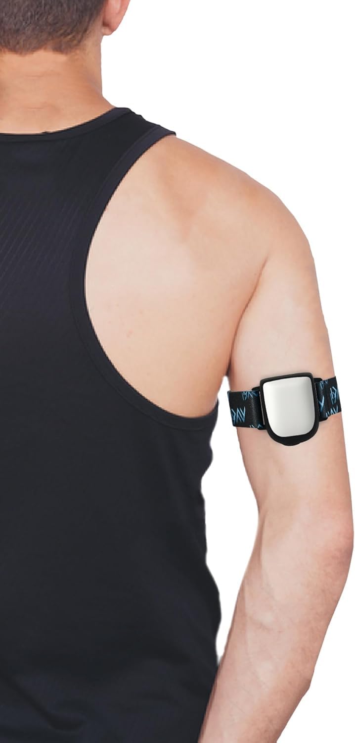 Brassard Réglable pour Pompe à Insuline Omnipod – Dia-Style – Bande Élastique Confortable et Douce – Protection pour la Pompe - Pour Sport et Activités Quotidiennes (S (23-29 cm ~ 9.1-11.4 in))