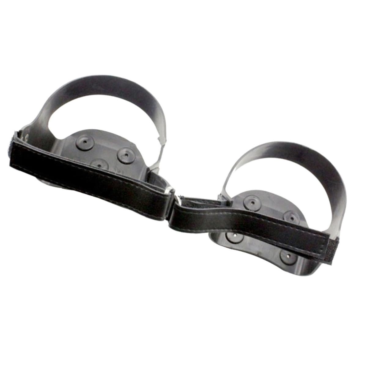 Ramponcini da Scarpe in Silicone Nero a 5 Denti per Calzature L39-42 | Acciaio Trattato a Caldo, Striscia Riflettente, Hiking e Pesca su Ghiaccio