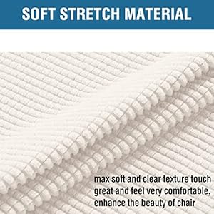 H.VERSAILTEX Stretch Dining Chair Covers Set of 2 Chair Covers for Dining Room Parsons Chair Slipcover Chair Protectors Covers Dining, Feature Textured Checked Jacquard Fabric, Ivory HVERSAILTEX Stretch Dining Chair Covers Set of 2 Chair Covers for Dining Room Parsons Chair Slipcover Chair Protectors Covers Dining Feature Textured Checked Jacquard Fabric Ivory