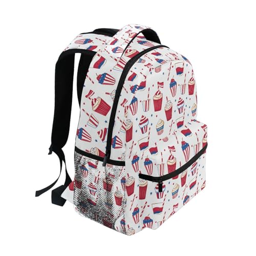 Ice Cream Flag Star Backpack for School Boys Girls Adults Kids Bookbag Laptop Bag 15L2