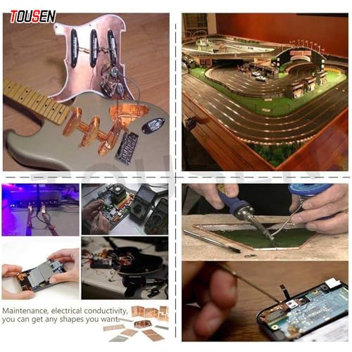 Image of Double Conductive Copper Foil Tape (0.05mm x 2 inch x 33FT) - 99.95% Pure EMI Shielding, High-Adhesion for Electronics & Grounding