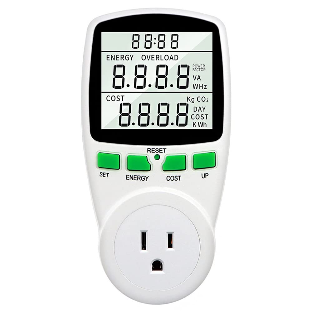 Cenpek Light Power Meter Power Consumption Meter, Electricity Consumption Meter With Lcd Screen, Energy Cost Meter Maximum Power 3680W