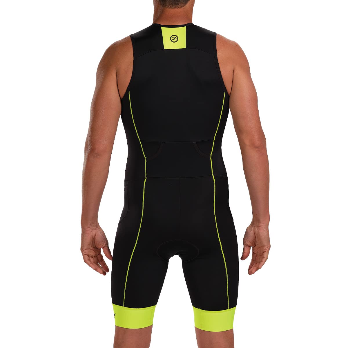 Zoot Combinaison de triathlon Core Tri Tank pour homme, sans manches, rembourrage en chamois, poches, UPF 50+, tissu à séchage rapide