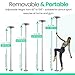 GOODTIMES Silver Dance Pole - Professional Dancing Pole with LED Lights - Portable Heavy Duty Spinning & Static Dancing Pole for Dancing - Height Adjustable Dance Fitness Pole for Training & Exercise