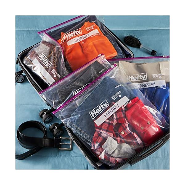 Hefty Slider Jumbo Storage Bags, 2.5 Gallon Size, 12 Count The