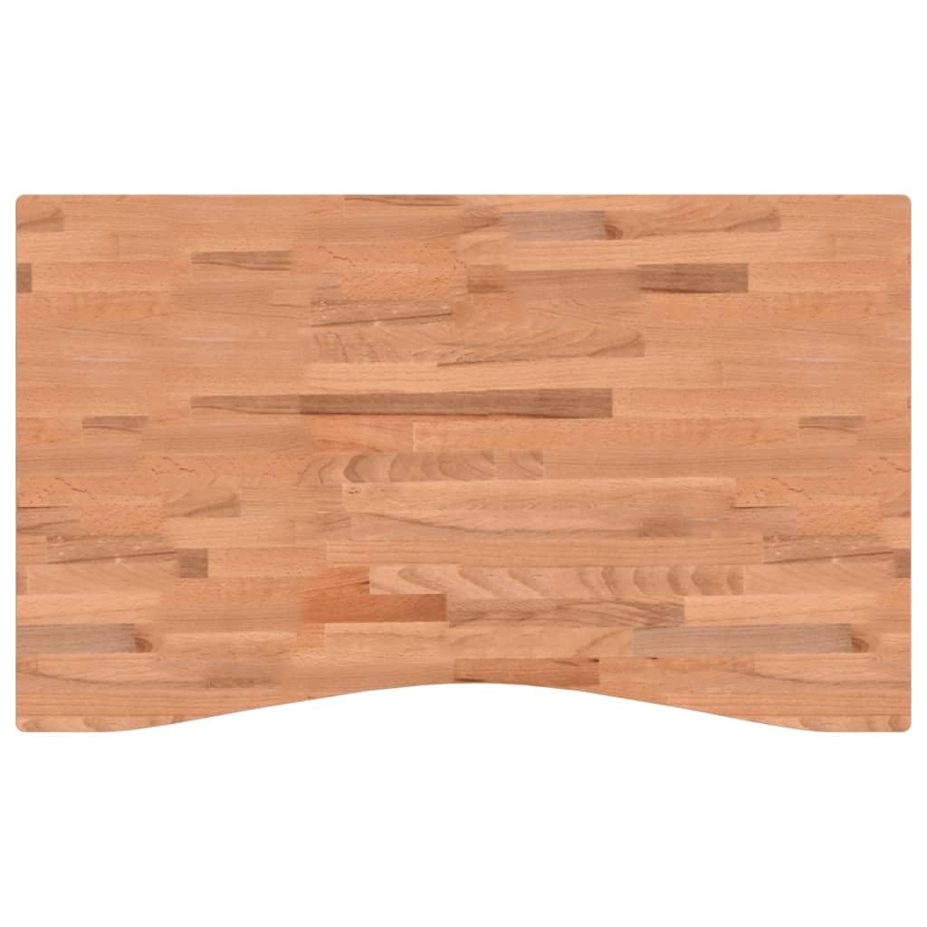 vidaXL Schreibtischplatte, Tischplatte, Esstisch, Arbeitsplatte für Büro, massives Buchenholz, 100 x 55 x 4 cm