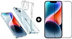 Película De Vidro 3D Tela Toda Para iPhone + Capa Capinha Case (iPhone 14)