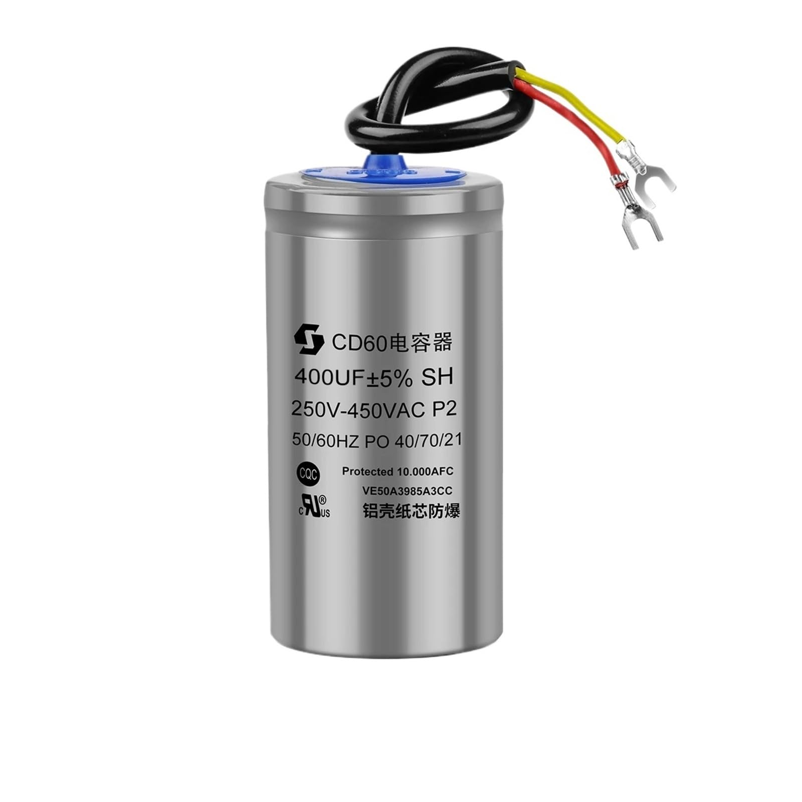 Condensateur de fonctionnement du moteur démarrant for le climatiseur pompe à eau(400UF Gray)