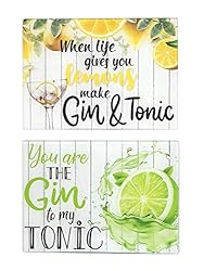 Yöl Pack of 2 Gin & Tonic Tempered Glass Worktop Saver Chopping Board