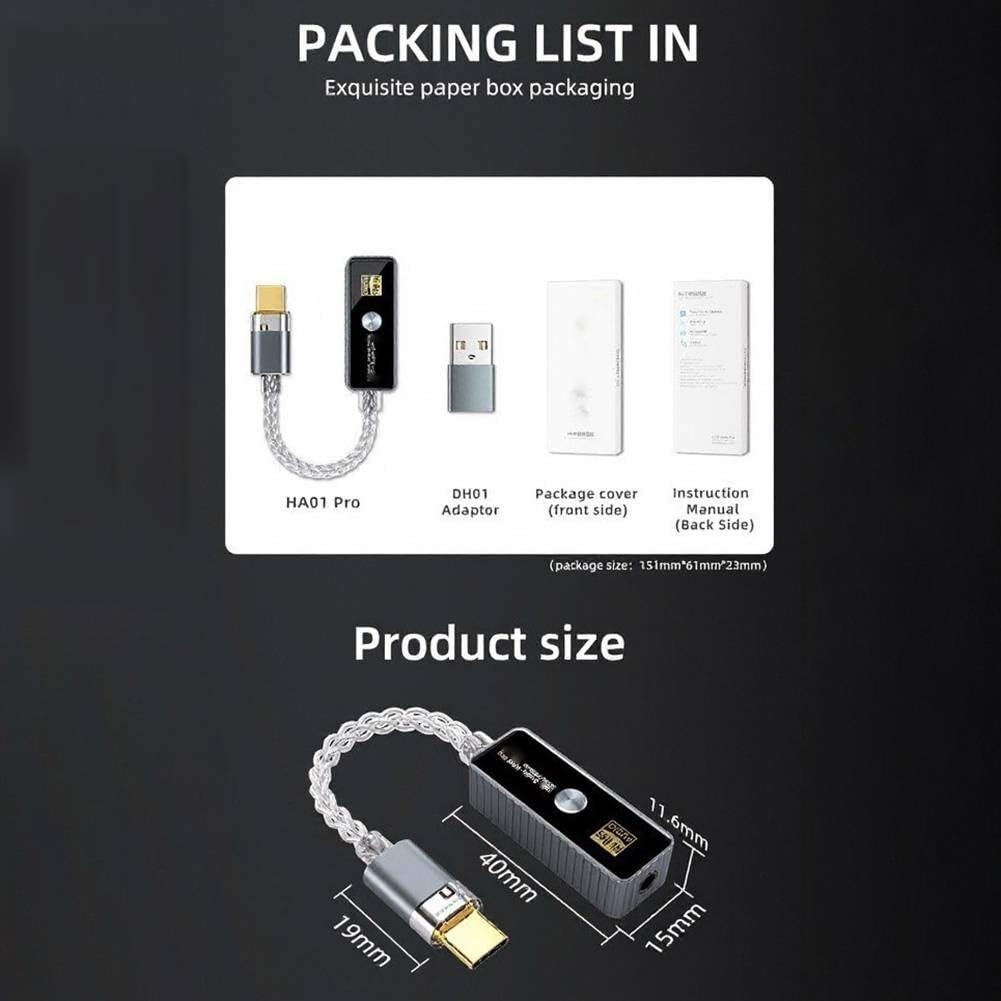 Decodificatore audio, cuffie HiFi portatili con uscita da tipo C a 3,5 mm, 384 kHz DSD256 per tutti i dispositivi (verde)