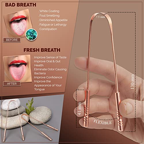 Mastermedi MMTCCP59-2 100% Pure Copper Tongue Scraper thumb #1