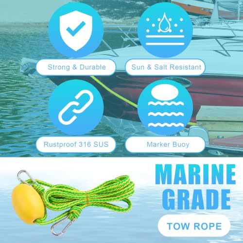 SATINIOR 2 Pcs Floating Kayak Tow Rope with Clip Connect Rescue Line 40 ft by SATINIOR - Used condition - Image 3