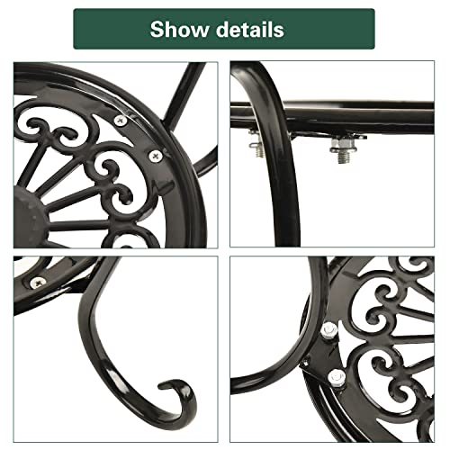 Sungmor 2 Tier Metal Flowerpot Stands, Metal Planter Rack Plant Holder Floor Shelf, Garden Patio Indoor Outdoor Decorative Display Flower Rack #TOP4