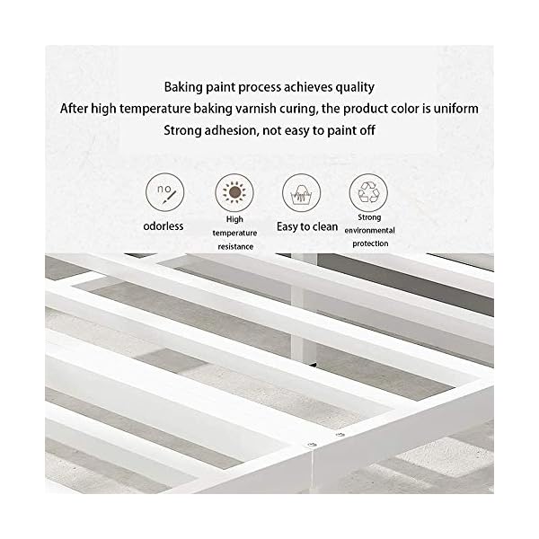 VBARV Stylish Style Metal Bed Frame, Solid Double Bed Frame, with Headboard and Footboard, Premium Steel Slat Support, with Large Storage Space, Easy Assembly, Multiple Size - Image 4