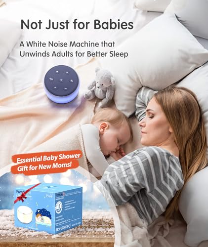 Image of FamiSym Sleep Sound Machine for Babies Kids Adults - Rechargeable White Noise Machine for Sleeping with Night Light, 34 Soothing Sounds, Nursery Decor Baby Lullaby Machine, Registry Gift