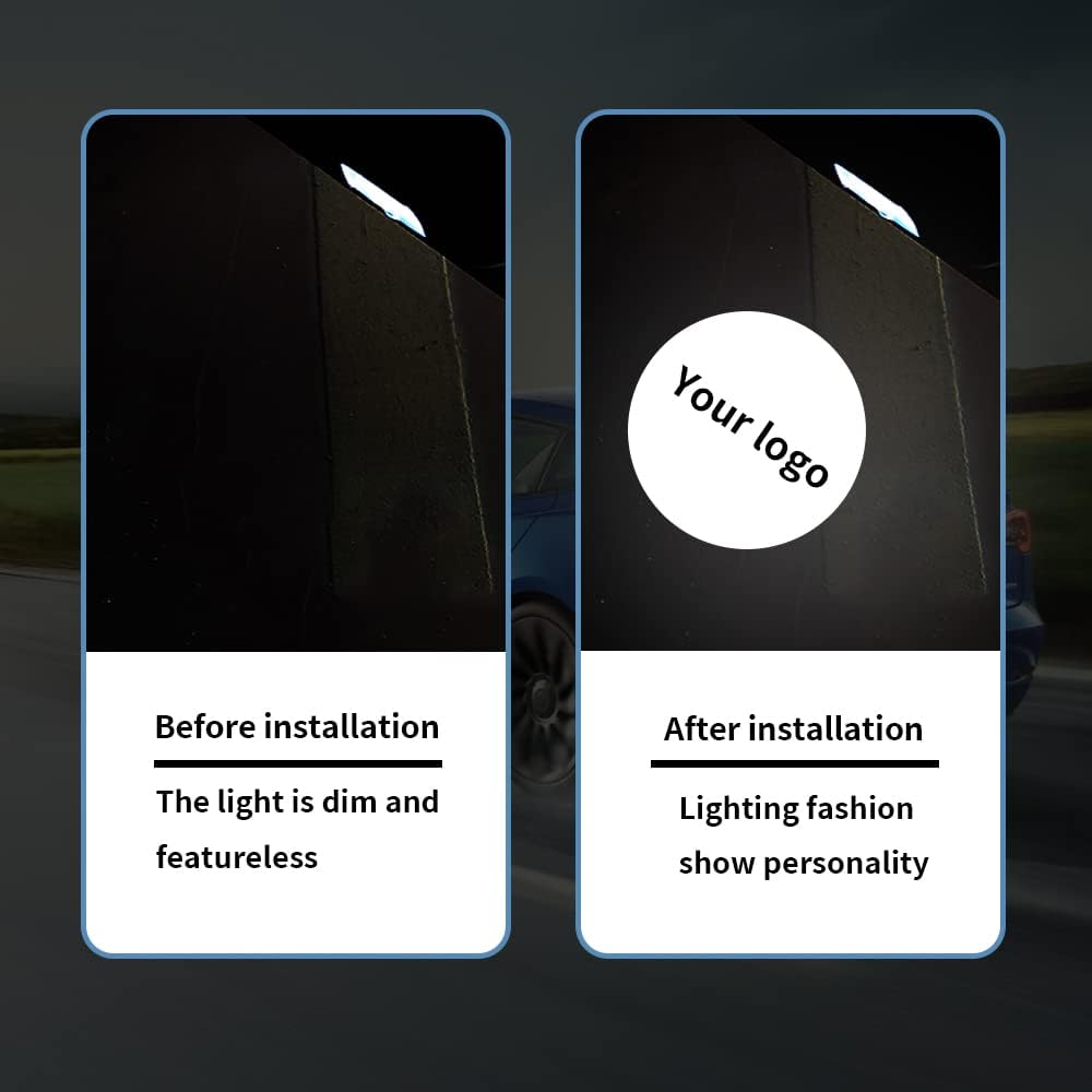 2PCS Custom Door Logo Lights Projector Compatible with 300 300C 300S 2005- Present LED Ghost Shadow Light Laser Puddle Lamp Car Accessories (Custom Logo)