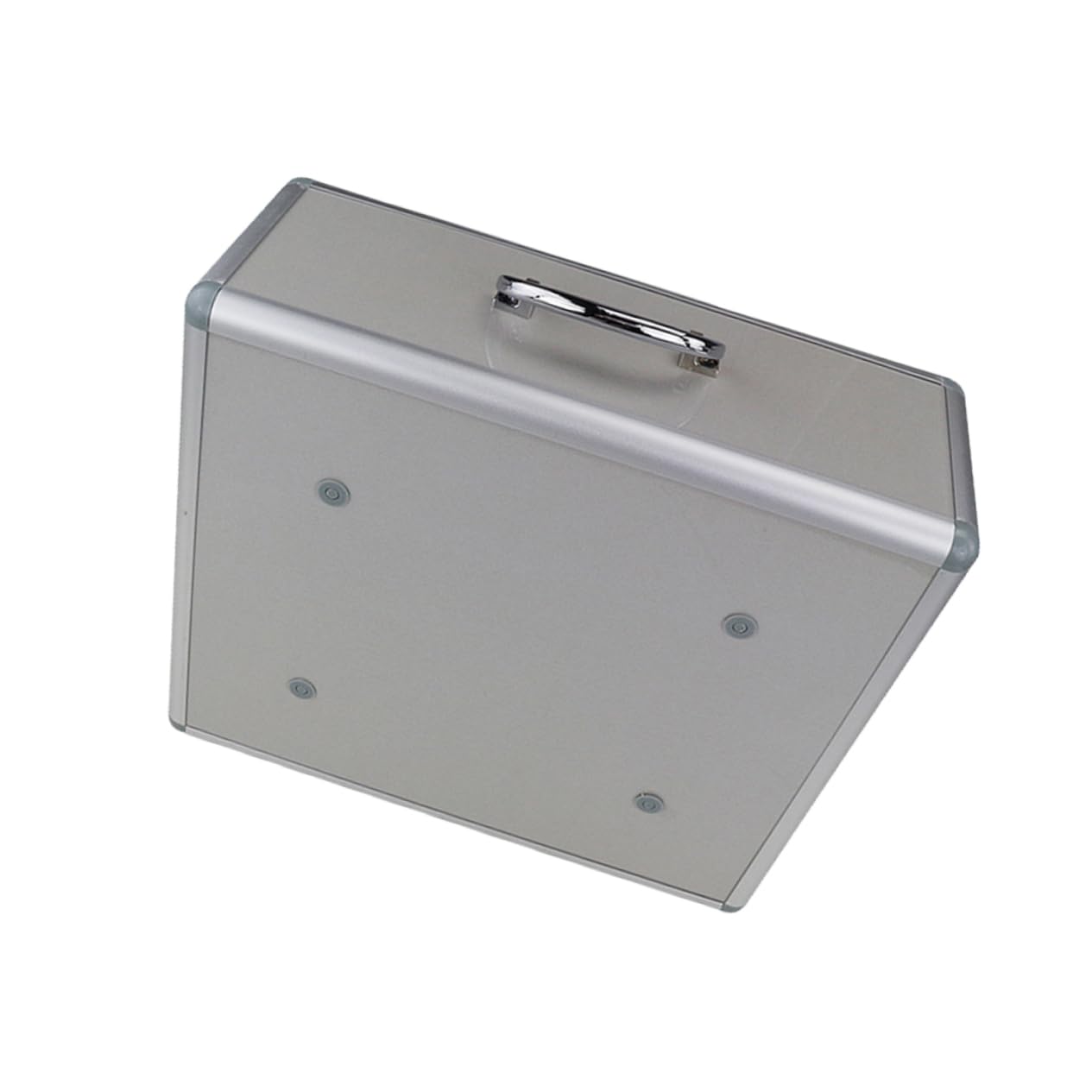 FRCOLOR Botiquín de Primeros Auxilios Portátil de Aluminio Plata | Tres Compartimentos Tapa, Cierre Bloqueable, Uso en Casa y Exterior, Pensado para Niños