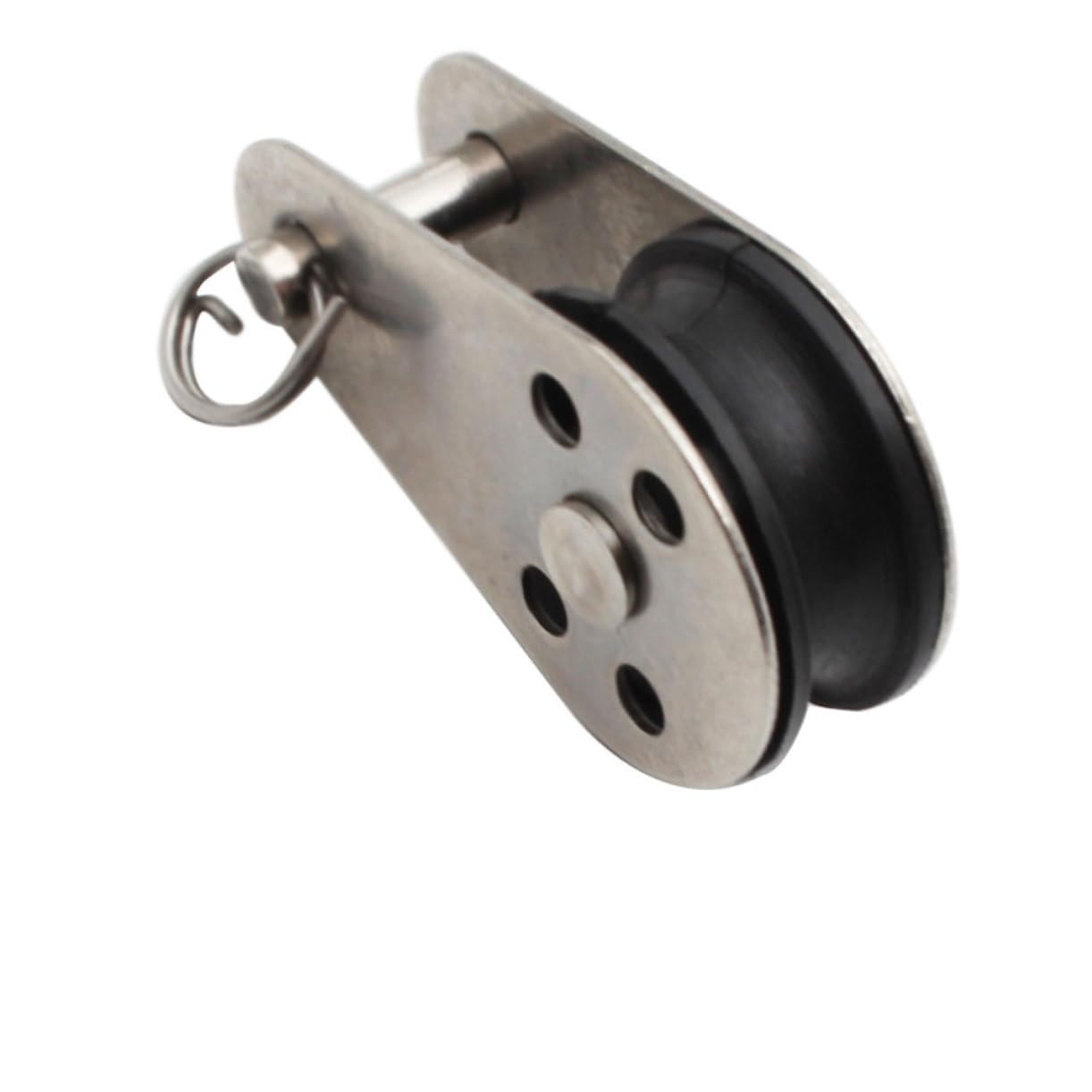 BESPORTBLE 3sets Single Swivel Pulley Wall Mounted Stainless Steel Nylon Rope Practical Heavy Duty Lifting Tool 2pcs*3