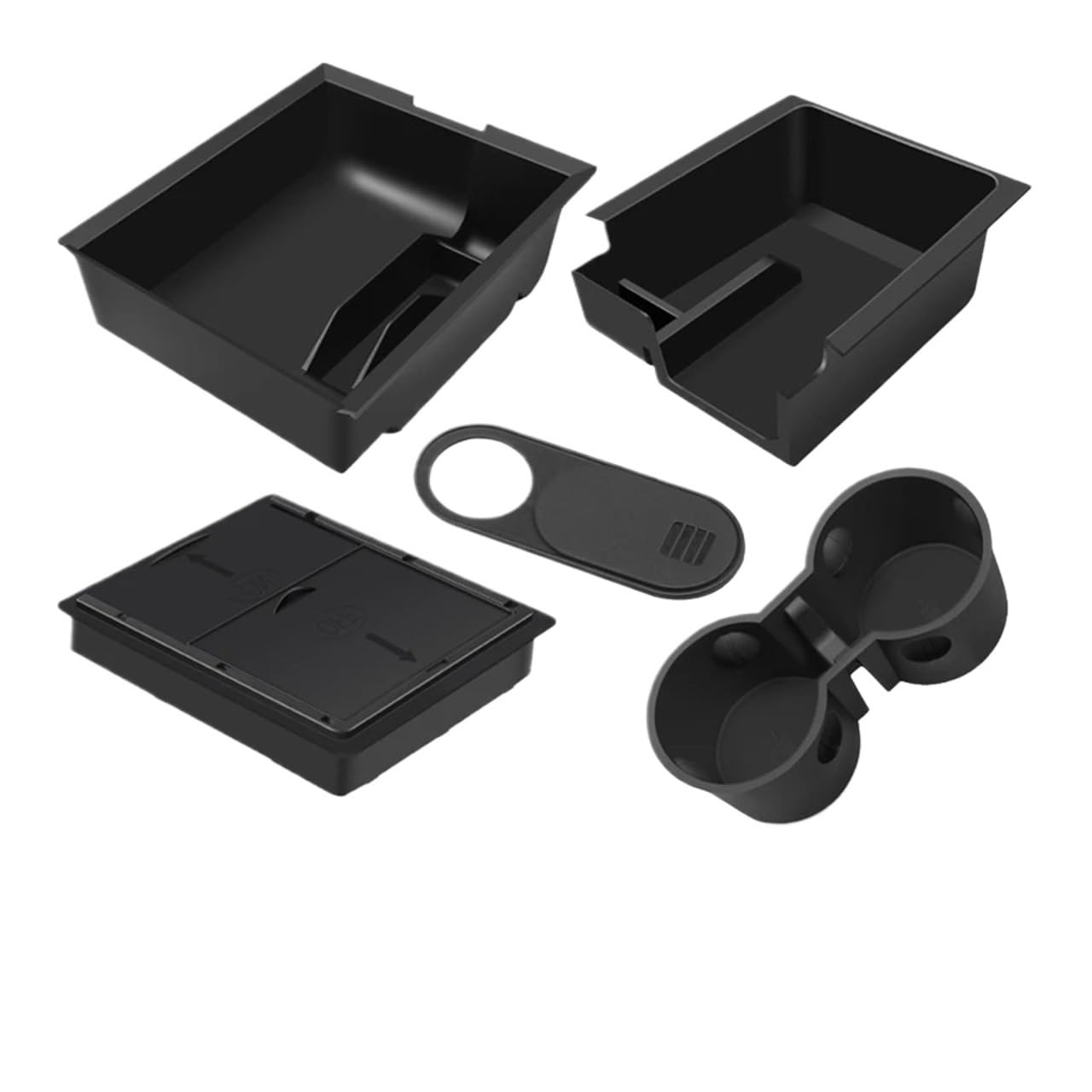 Zoinary car centre console organiser For Tesla For Model Y 2021-2024 for 3 2021-2023 Center Console Trays Hidden Box Webcam Cover(MYM3 All Box 5Pcs)