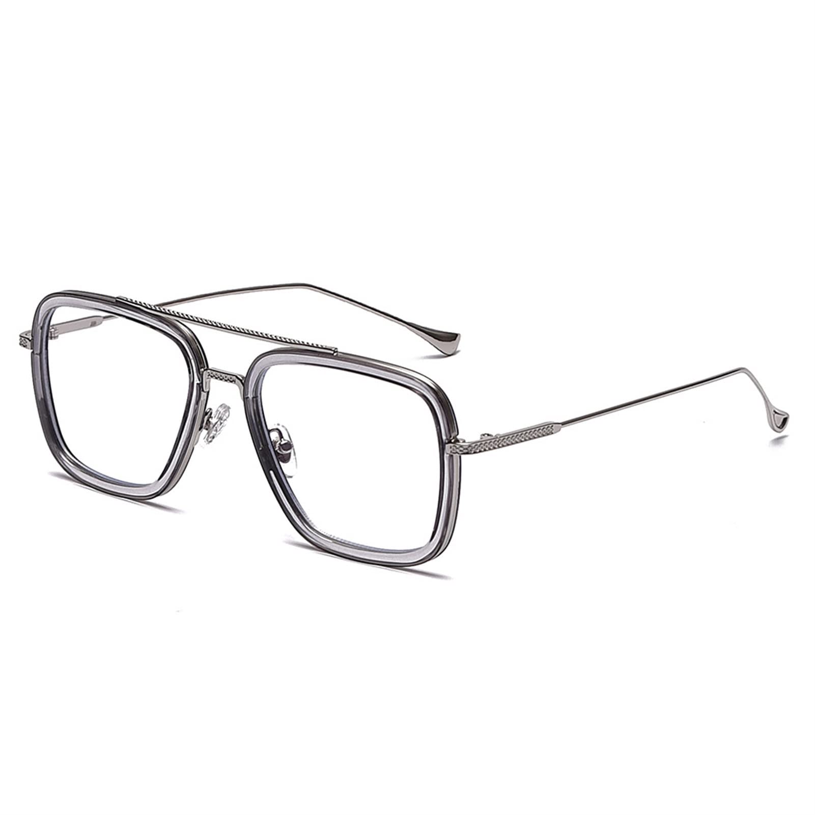 Gafas Filtro Luz Azul Gafas para Ordenador Anti luz Azul Gafas de computadora Gafas Gafas Unisex Azul Luz Bloqueo Gafas Metal Metal Anti Azul Luz Plana Gafas Planos Marco Marco Anti Blue Ray Computer