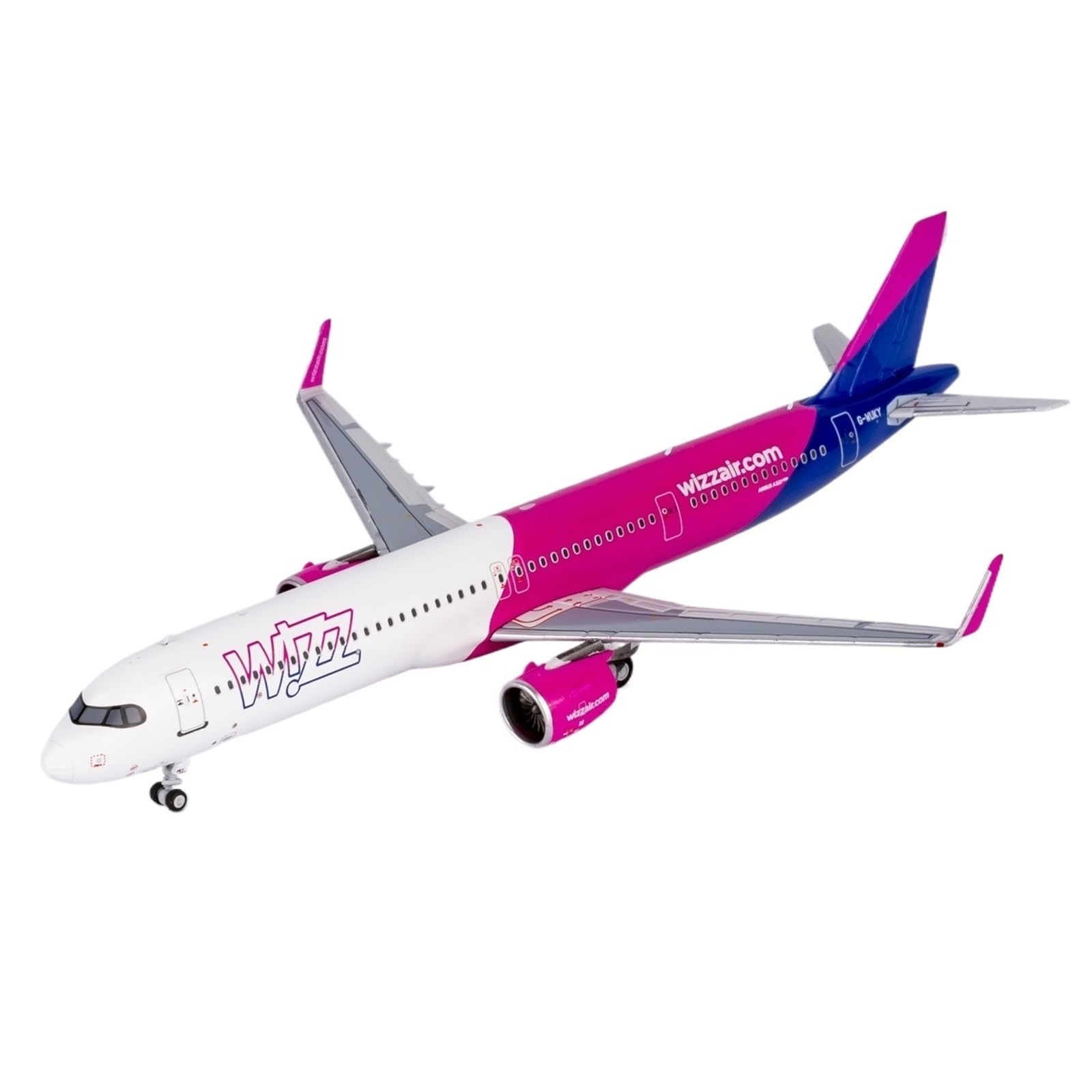 Feng Shui， Modelli di Aerei Replica 11CM 1/400 Modello di visualizzazione su Larga Scala Aereo per Wizz Air A321neo G-WUKY Aereo finito statico da Collezione in Miniatura
