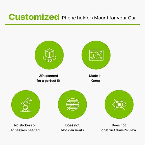 Miniatura 4 de FICS Soporte de teléfono de coche para Kia EV6 2023 2024 2025 – Montaje personalizado para integración de pantalla sin costuras, accesorios