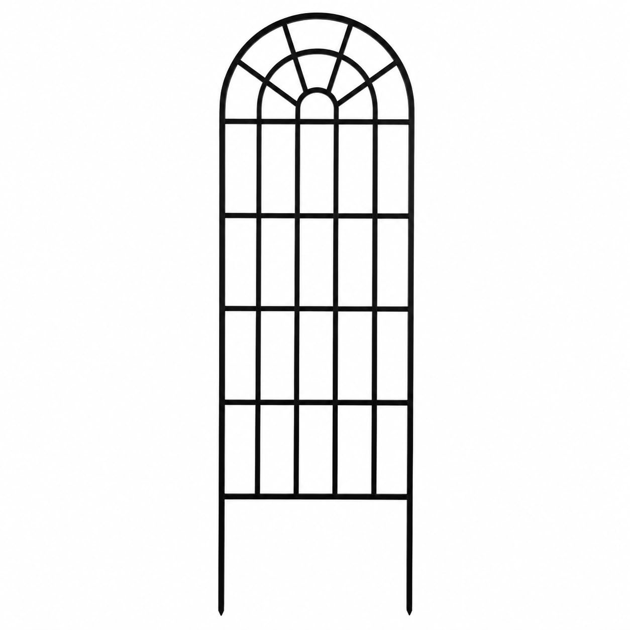 Floralcraft® Classic Window Trellis – 182cm x 76cm Matte Black Garden Trellis Panel, Large Wall & Climbing Plant Support for Roses, Ivy & Outdoor Plants