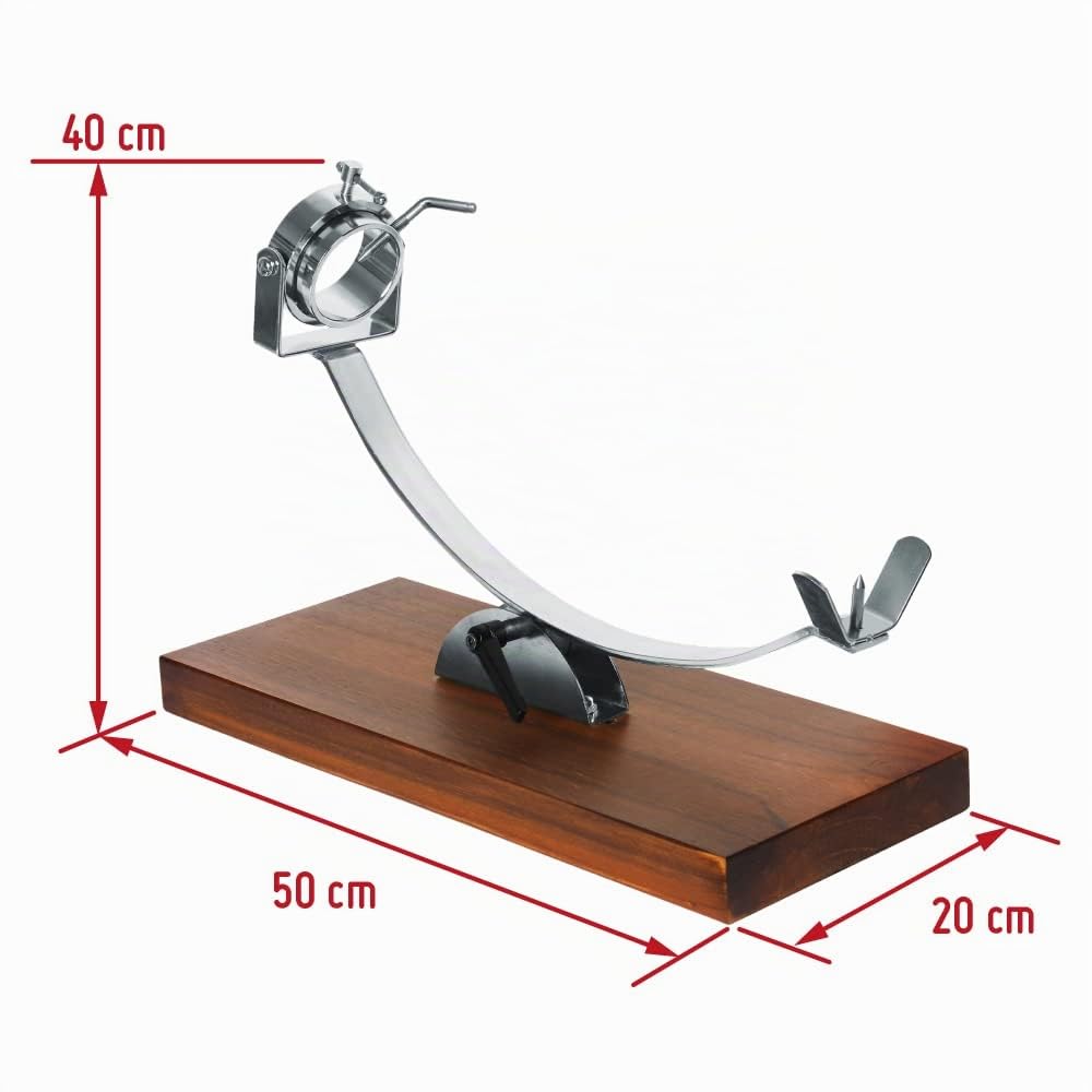 Nerthus FIJ 853 support jambon basculant avec tête rotative et base réglable pour couper jambon et palette