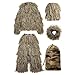 CurcKua Ghillie Suit 3D Camo Leafy Lightweight Hunting Clothes for Men Breathable Ghillie Poncho for Hunters, Sniper Airsoft, Paintball, S Gilly Suit Hunting Camo Airsoft