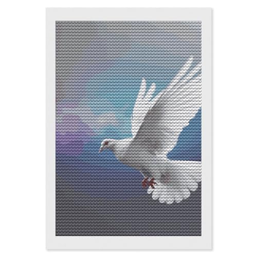 Kit peinture diamant 5D adulte débutant colombe de la paix pour broderie diamant DIY