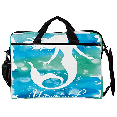Sac à bandoulière portable 14 15 pouces Mermaid cadeau original pour étudiante et pro