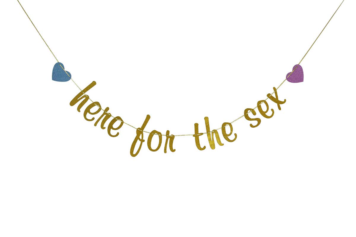 Glitzer-Banner „We‘re Here For The Sex“ – Perfekt Für Babyparty