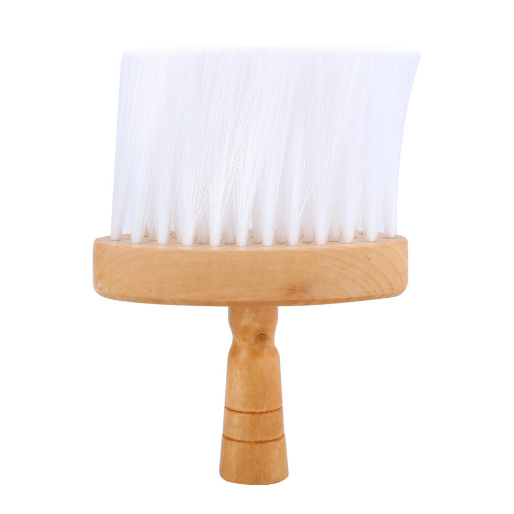 Cepillo de barbero suave con mango de madera para eliminar restos de pelo