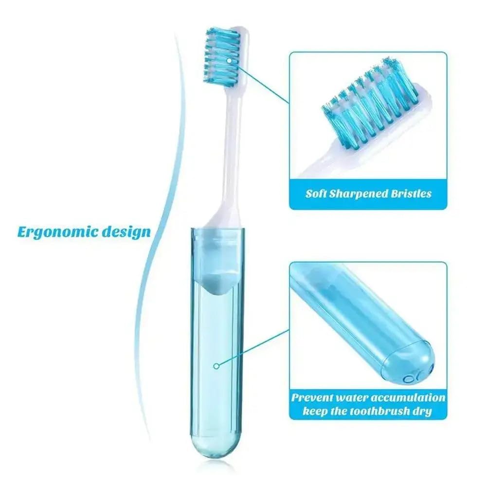 Spazzolino da denti pieghevole da viaggio, compatto e morbido, per sorrisi in movimento, 20 pezzi