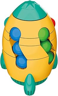 Fingertip Decompression Rotating Small Puzzle Children's Shape Decompression Toy Speed Puzzle Rocket Beads Game Toy Pointing Finger Rings (A, One Size)