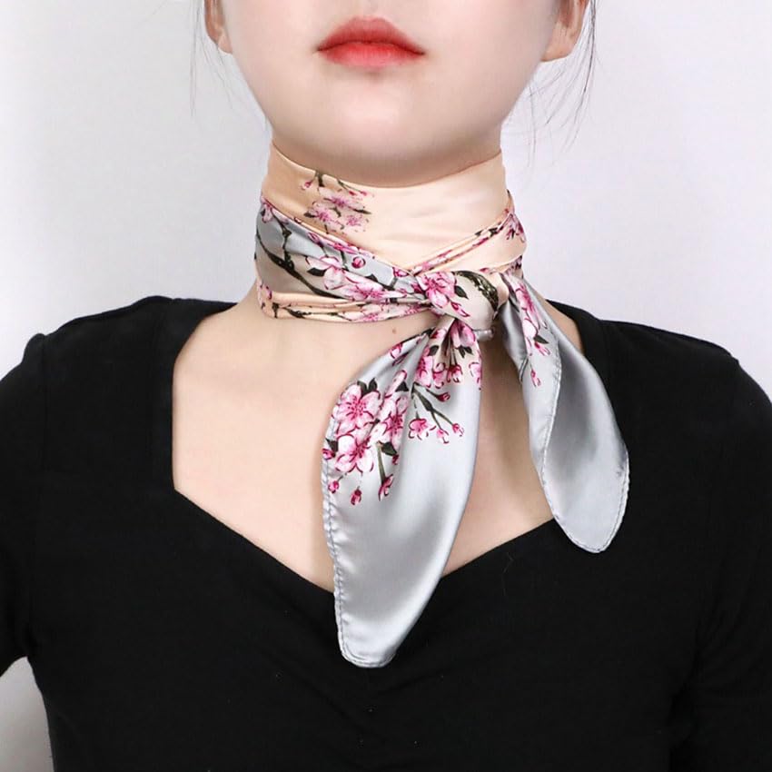 27.5-inch silky soft silk satin scarf bag hair towel gift 7