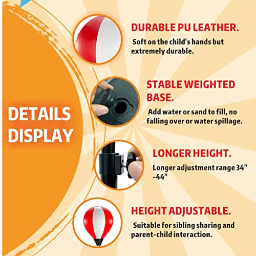 Punching Bag For Kids, Kids Boxing Bag With Stand, 3 4 5 6 7 8 9 10 Years Old Adjustable Kids Punching Bag, Boxing Equipment With Boxing Gloves, Boxing Set As Boys & Girls Toys Gifts #TOP3
