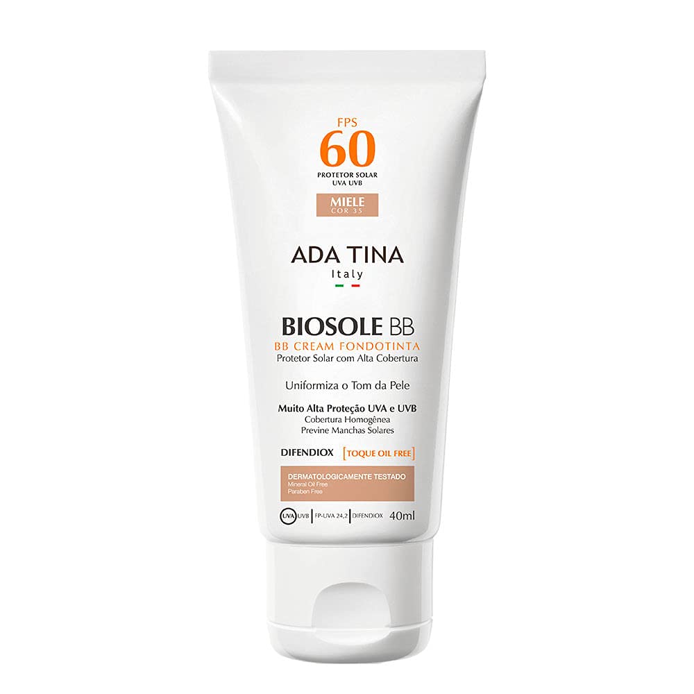 Ada Tina Biosole BB FPS 60 Miele - Protetor Solar 40ml