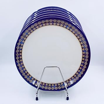 Melamine Classic Dinner Plate| Lunch Plate | Round| Serving Plate | Glossy Finish | Full Size (11 inch) Dinner Plate - Pack of 6