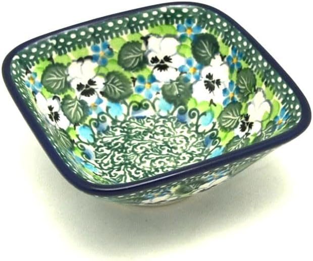 Polish Pottery Dish - Deep Square Food Prep - Unikat Signature U4795