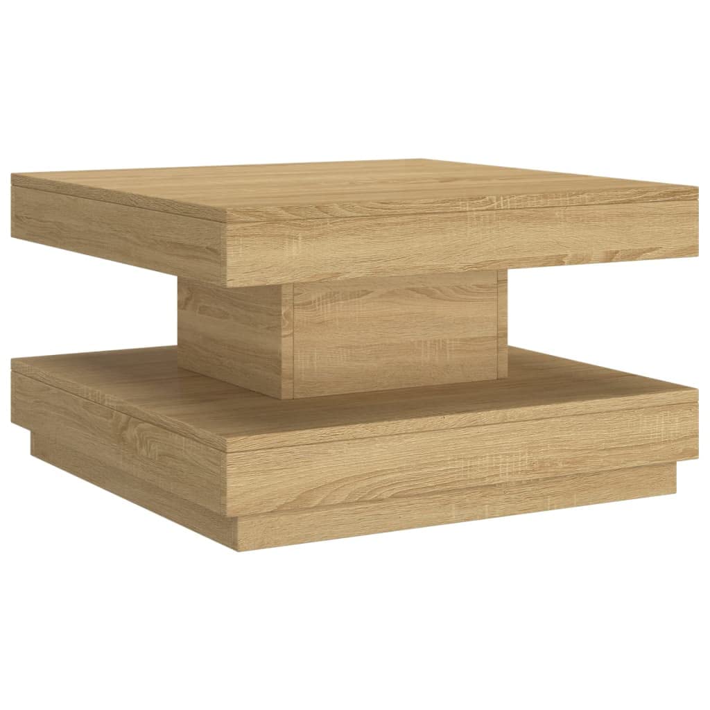 vidaXL Mesa de Centro Mueble Sofá Auxiliar Habitación Decorativa Dormitorio Salón Sala Oficina Despacho Estante Casa Hogar de MDF Marrón Claro