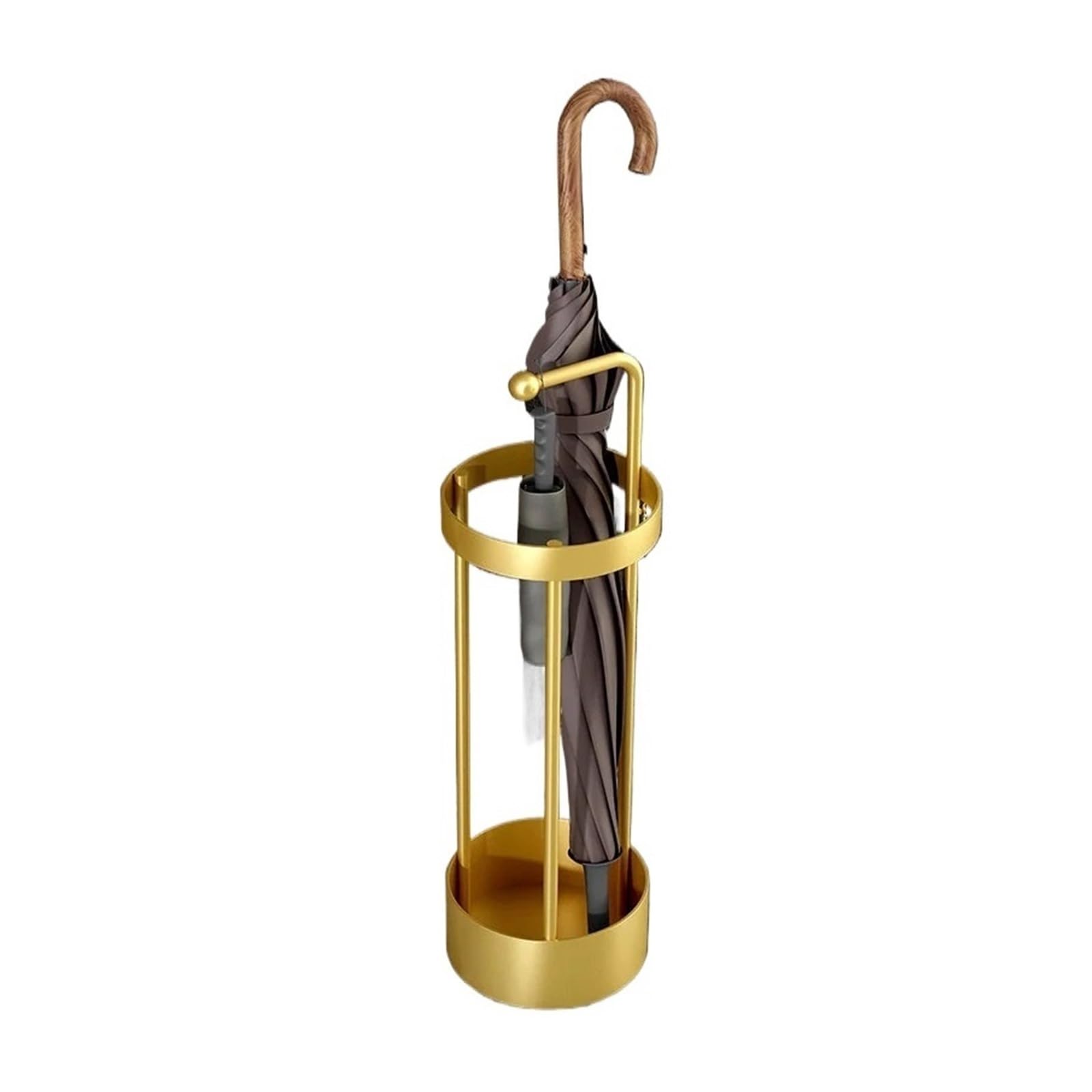 SONGYL-20249 Umbrella Stand Holder Iron Frame Umbrella Stand Stable Chassis Storage Rack Entryway(Gold)