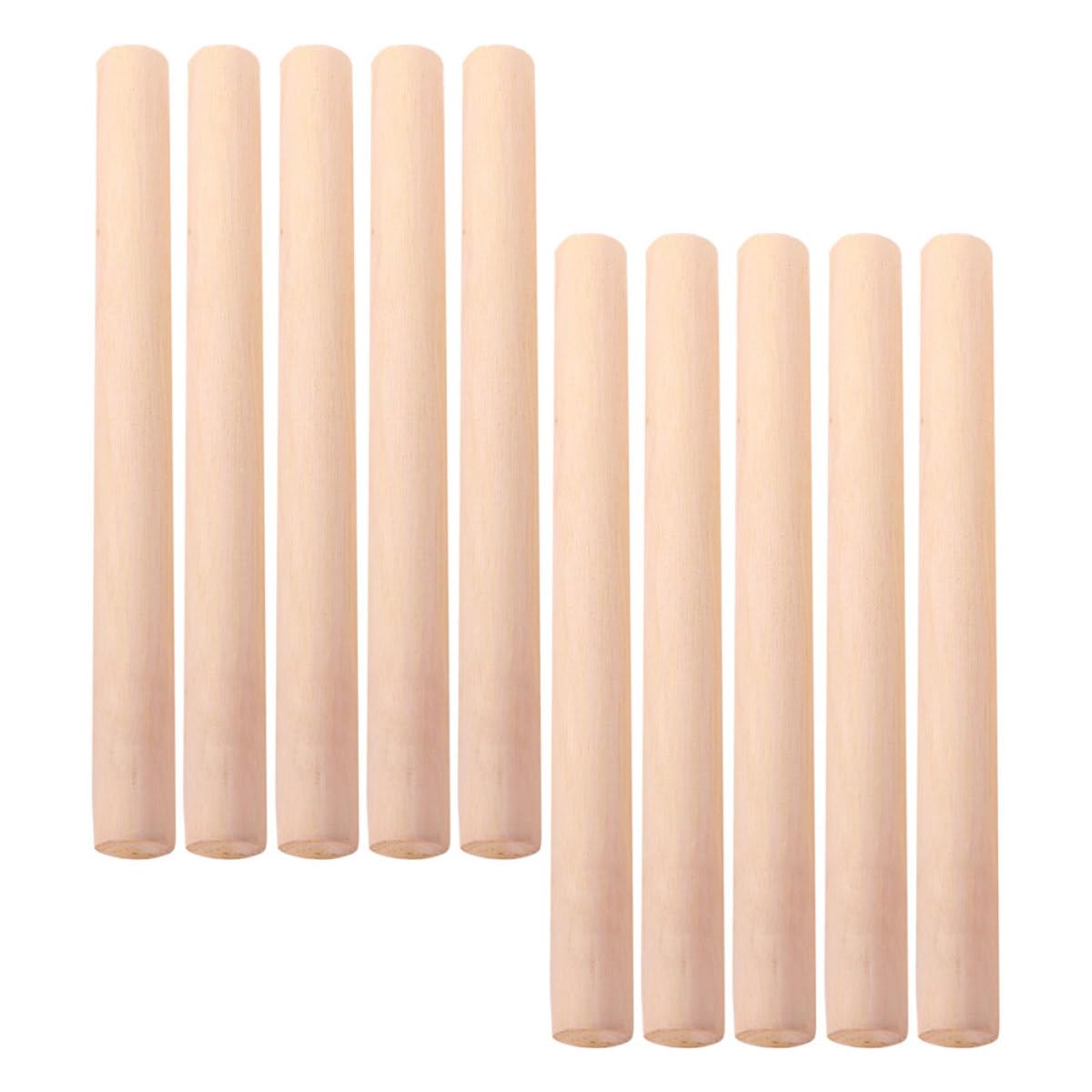 Rodillo para Hornear de Madera 10 Unidades Diseño Antiadherente Adecuado para Pizza y Panadería
