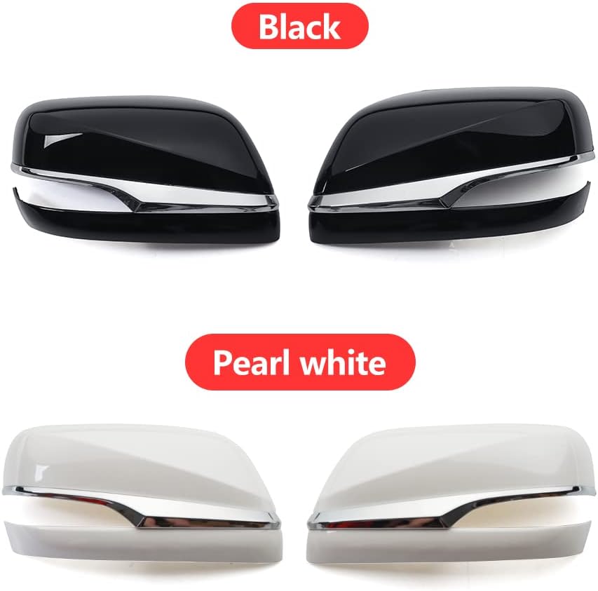For Lexus GX460 2010-2023 2022 2021 2010 Rearview Mirror Cover Replacement GX 460 Turn Signal Lamp Cover Exterior upgraded Decoration Accessories (Black)