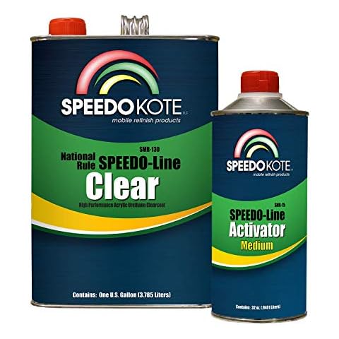 Speedokote SMR-130/75-K-M - Automotive Clear Coat Fast Dry 2K Urethane, 4:1 Gallon Clearcoat Kit w/Medium Act. For California, Delaware, or Maryland, order SS-132. Cover