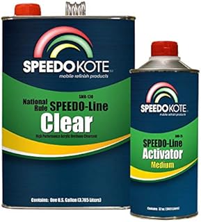 SpeedoKote SMR-130/75-K-M - Automotive Clear Coat Fast Dry 2K Urethane, 4:1 Gallon Clearcoat Kit w/Medium Act. For California, Delaware, or Maryland, order SS-132.