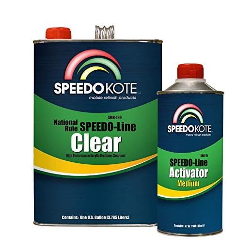 Speedokote SMR-130/75-K-M - Automotive Clear Coat Fast Dry 2K Urethane, 4:1 Gallon Clearcoat Kit w/Medium Act.