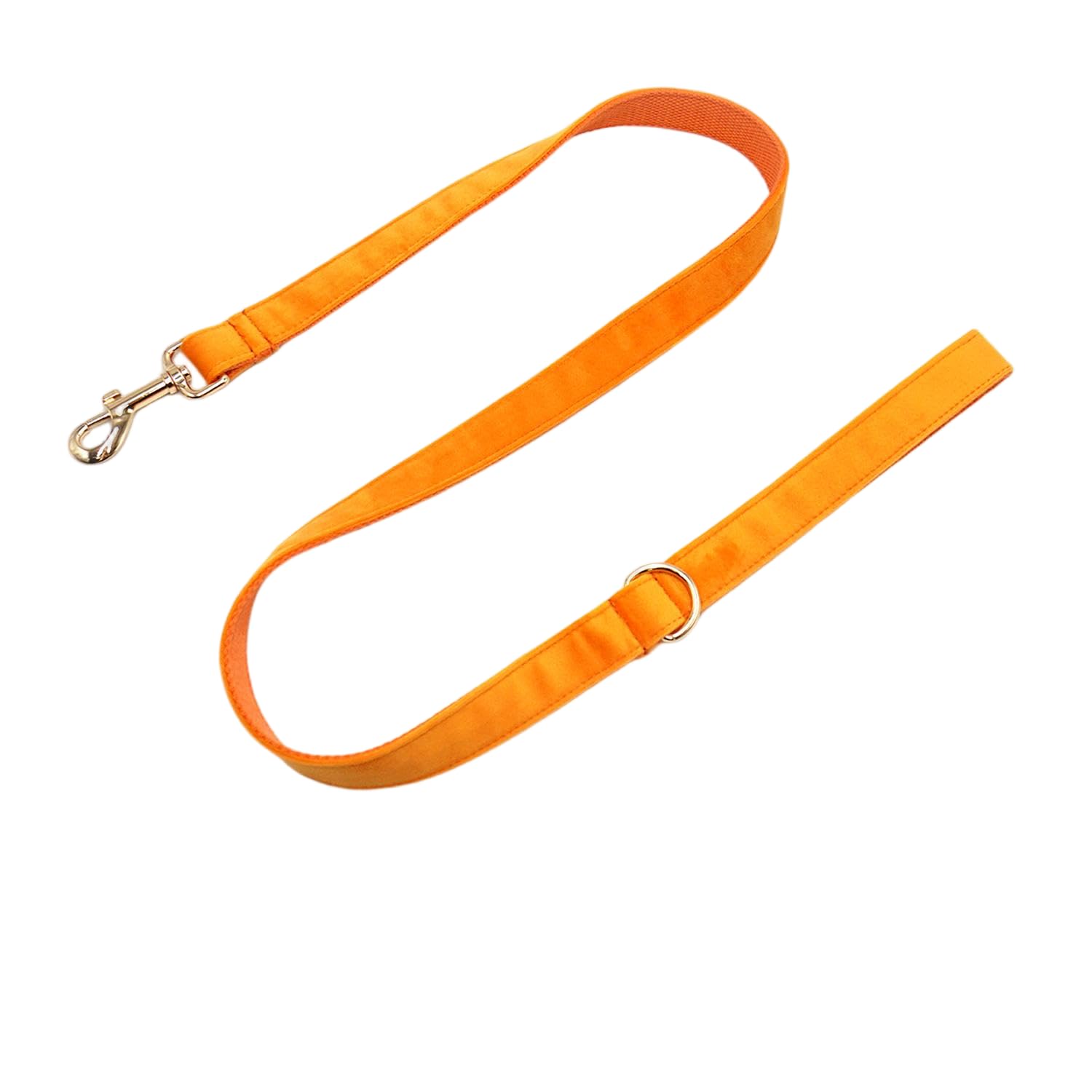 Dog Leash with Metal Clip, Multiple Colors, Width 0.79 inches, Length 3.6 feet, in the Same Color as the Collar(Orange, Match XS/S Size Collar)