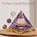 Orgone Pyramid, Orgonite Crystal Pyramid Porstive Energy Generator, Rose Quartz & Amethyst Healing Crystals Pyramid for Attract Wealth Success and Lucky